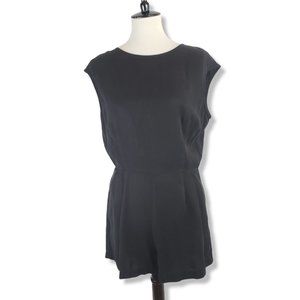 Sam & Lavi Black Open Back Shorts Romper Size Medium